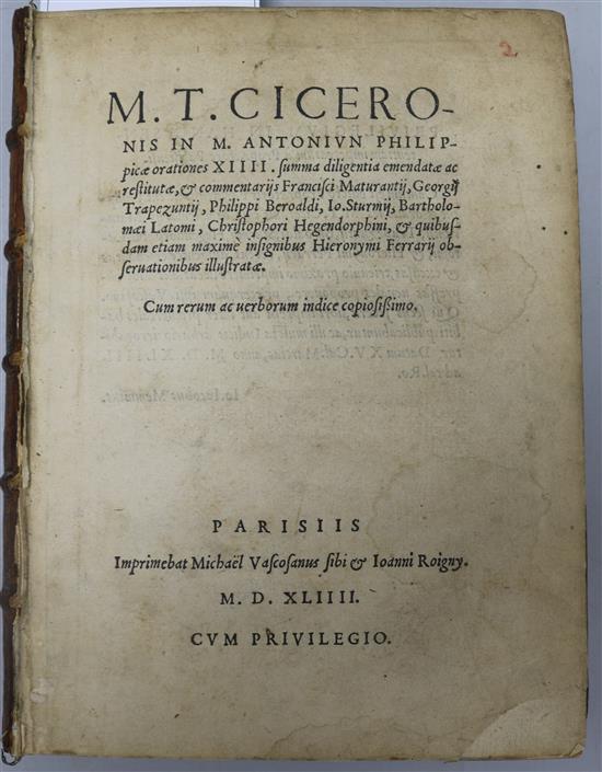 Cicero - M.T. Ciceronis in M. Antonium Philippicae Orationes ...,